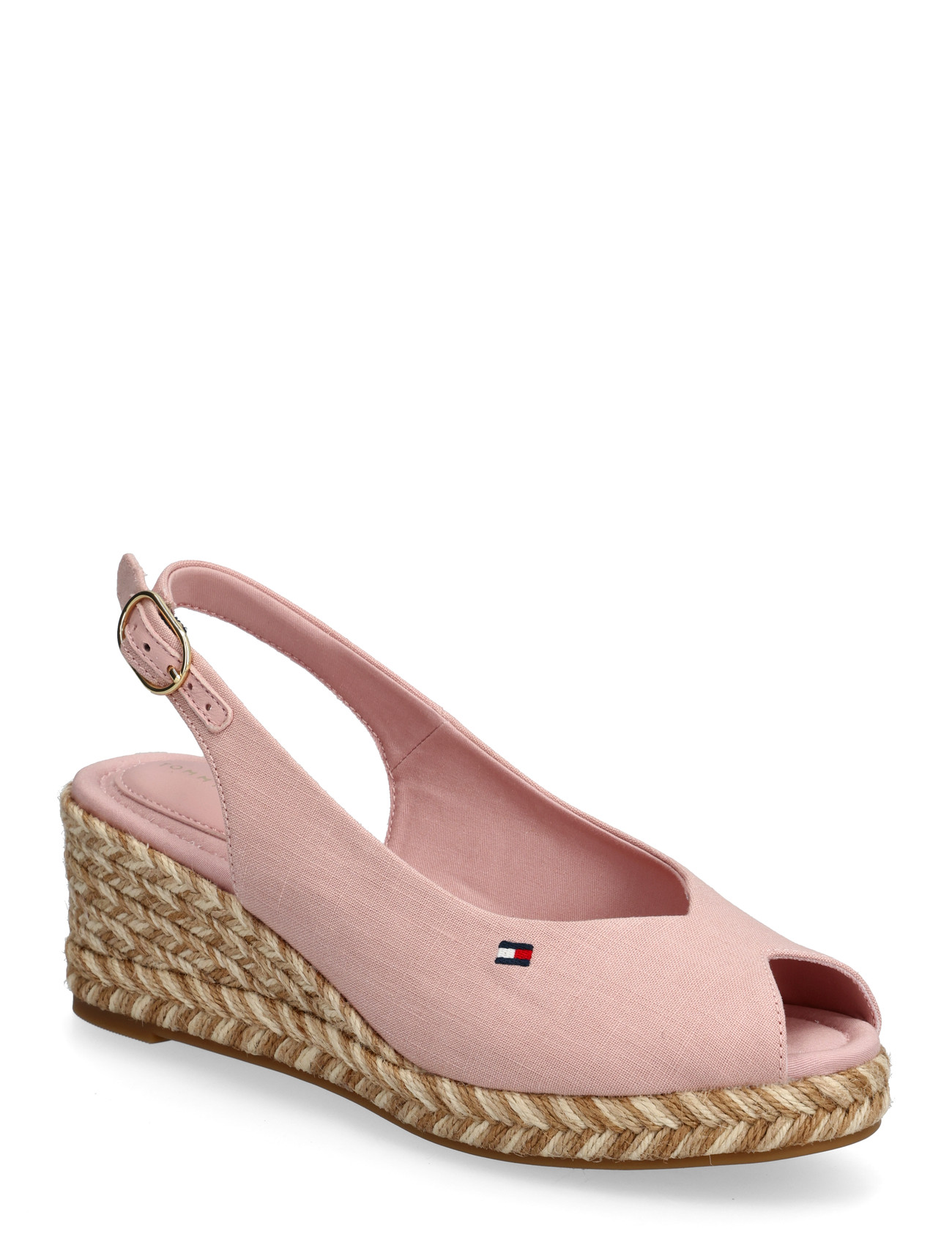 TOMMY HILFIGER Mid Wedge Espad Slingback Speck Pink - 38 - Damen