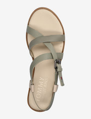 Tommy Hilfiger - TOMMY JEANS LEATHER  SANDAL - flat sandals - faded willow - 3