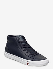 tommy hilfiger corporate high leather sneaker