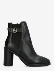 Tommy Hilfiger - TH MONOGRAM HARDWARE HEEL BOOT - heeled ankle boots - black - 1