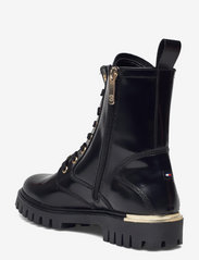 Tommy Hilfiger - POLISHED LEATHER LACE UP BOOT - flat ankle boots - black - 2