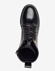Tommy Hilfiger - POLISHED LEATHER LACE UP BOOT - flat ankle boots - black - 3