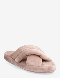 COMFY HOME SLIPPERS WITH STRAPS - tofflor - balanced beige