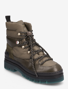 LACED OUTDOOR BOOT - flade ankelstøvler - army green