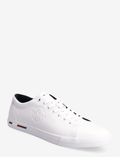 CORPORATE LOGO LEATHER VULC - low tops - white