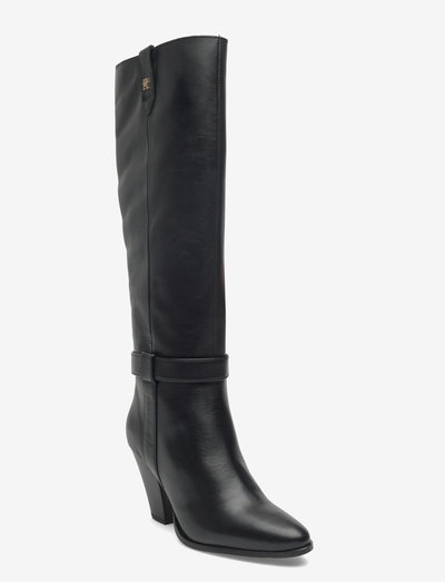 TH T-STRAP LTHR POINTY LONG BOOT