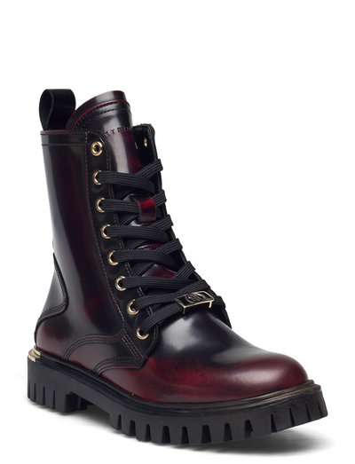 tommy hilfiger polished lace up boot