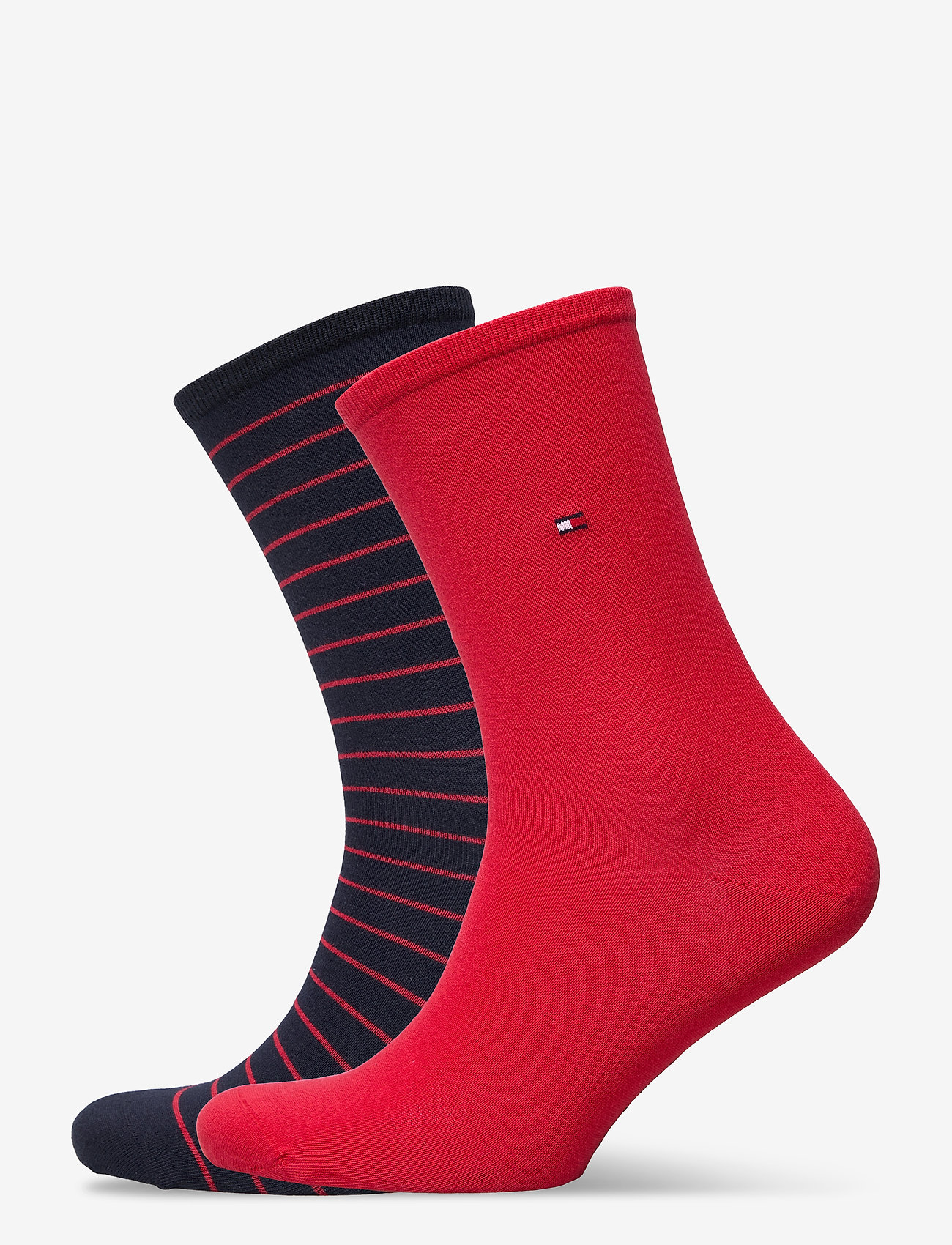 Tommy Hilfiger - TH WOMEN SOCK 2P SMALL STRIPE - yogasokker - red / navy - 0