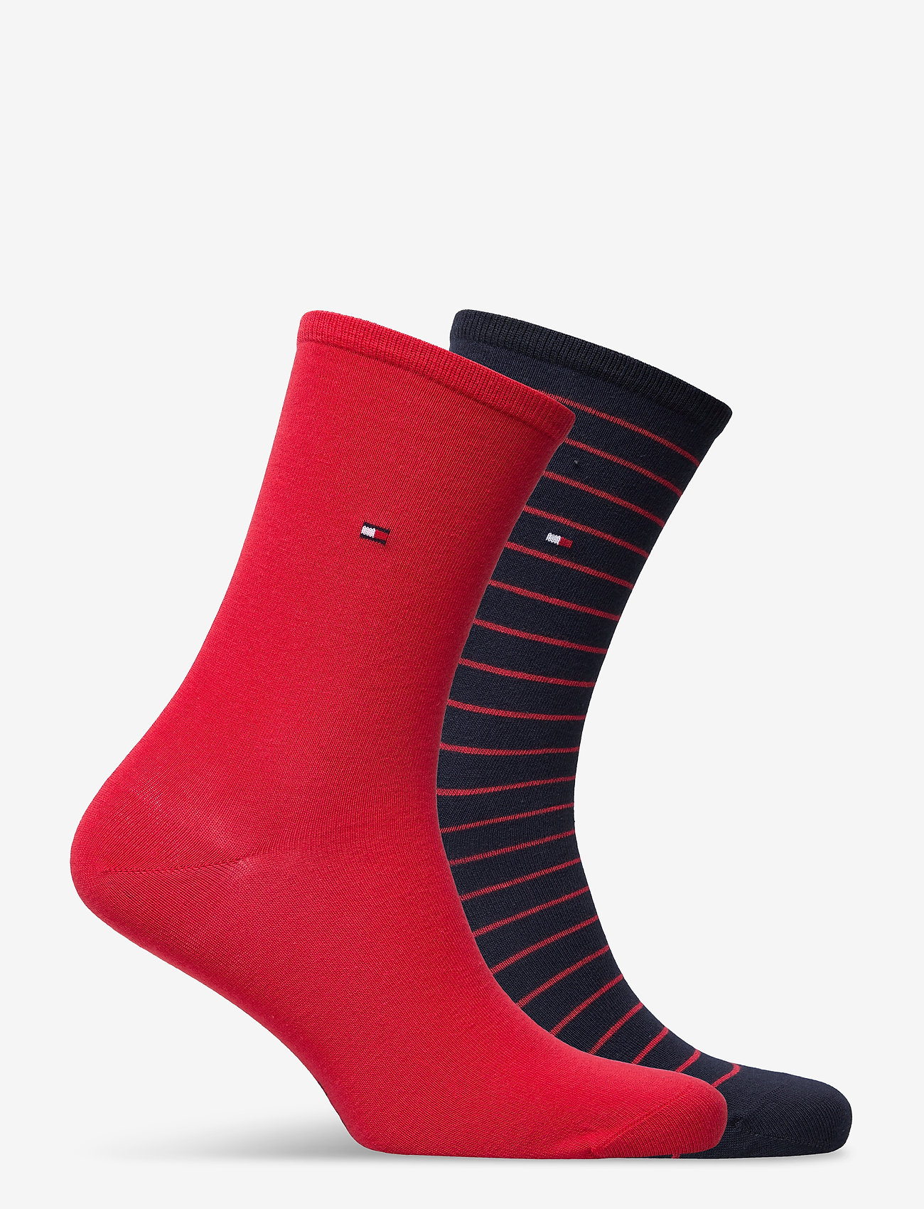 Tommy Hilfiger - TH WOMEN SOCK 2P SMALL STRIPE - yogasokker - red / navy - 1