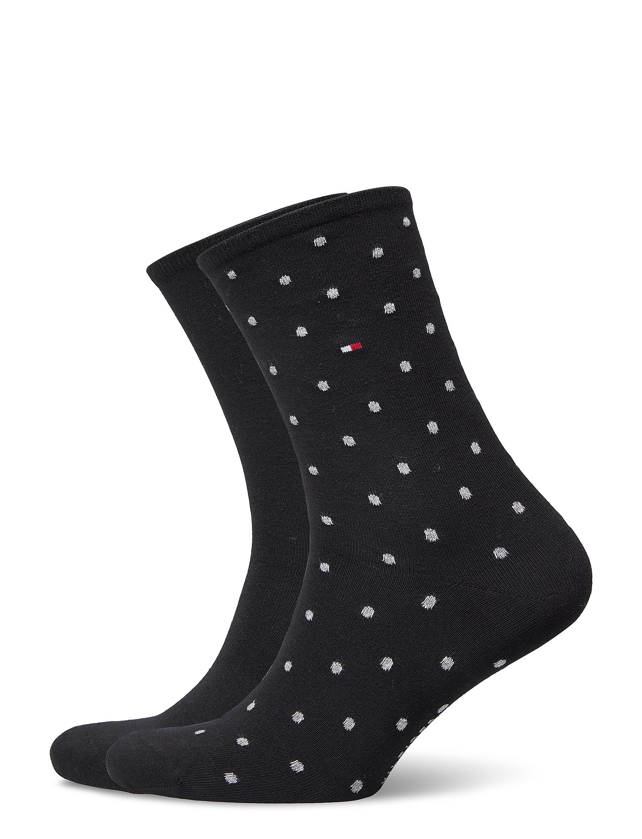 Th Women Sock Dot 2p Lingerie Socks Regular Socks Musta Tommy Hilfiger
