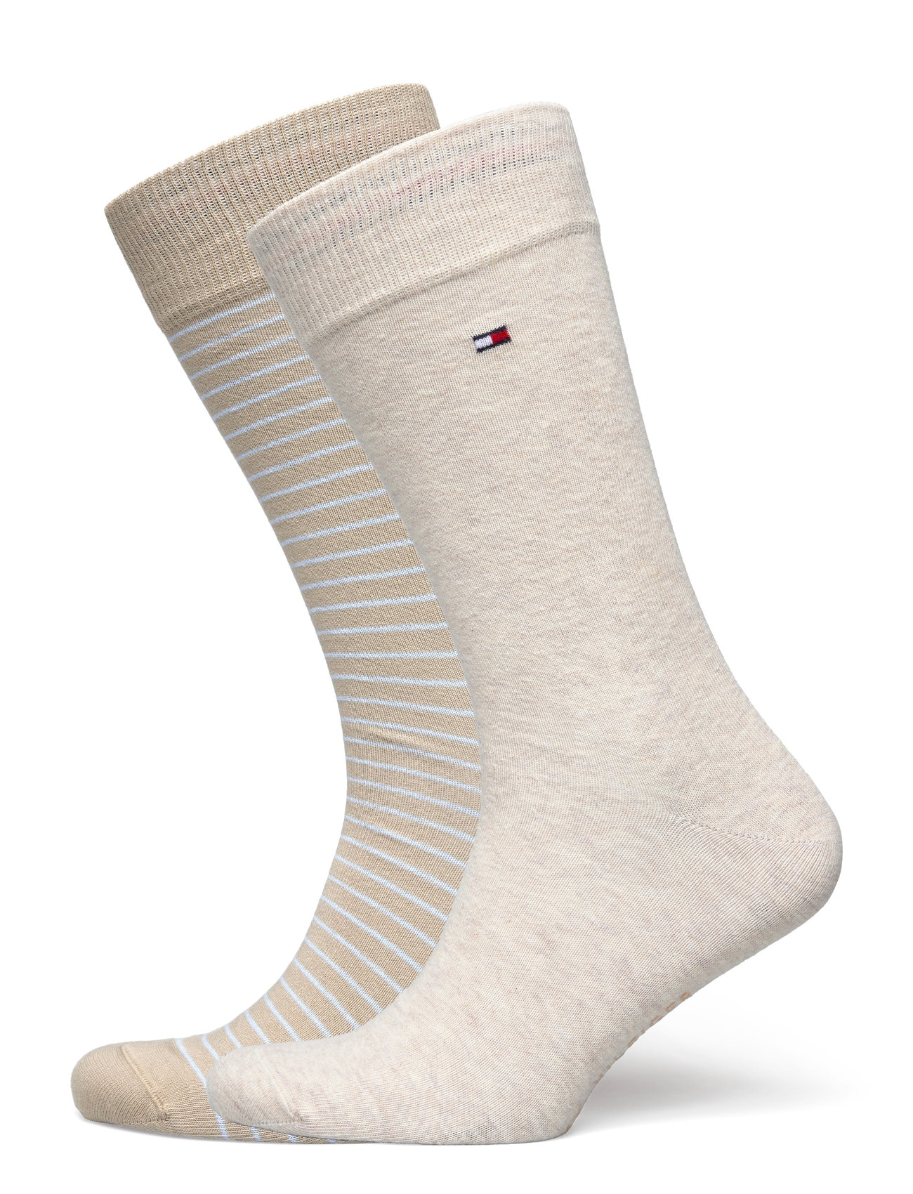 Th Men Small Stripe Sock 2P Underwear Socks Regular Socks Beige Tommy Hilfiger