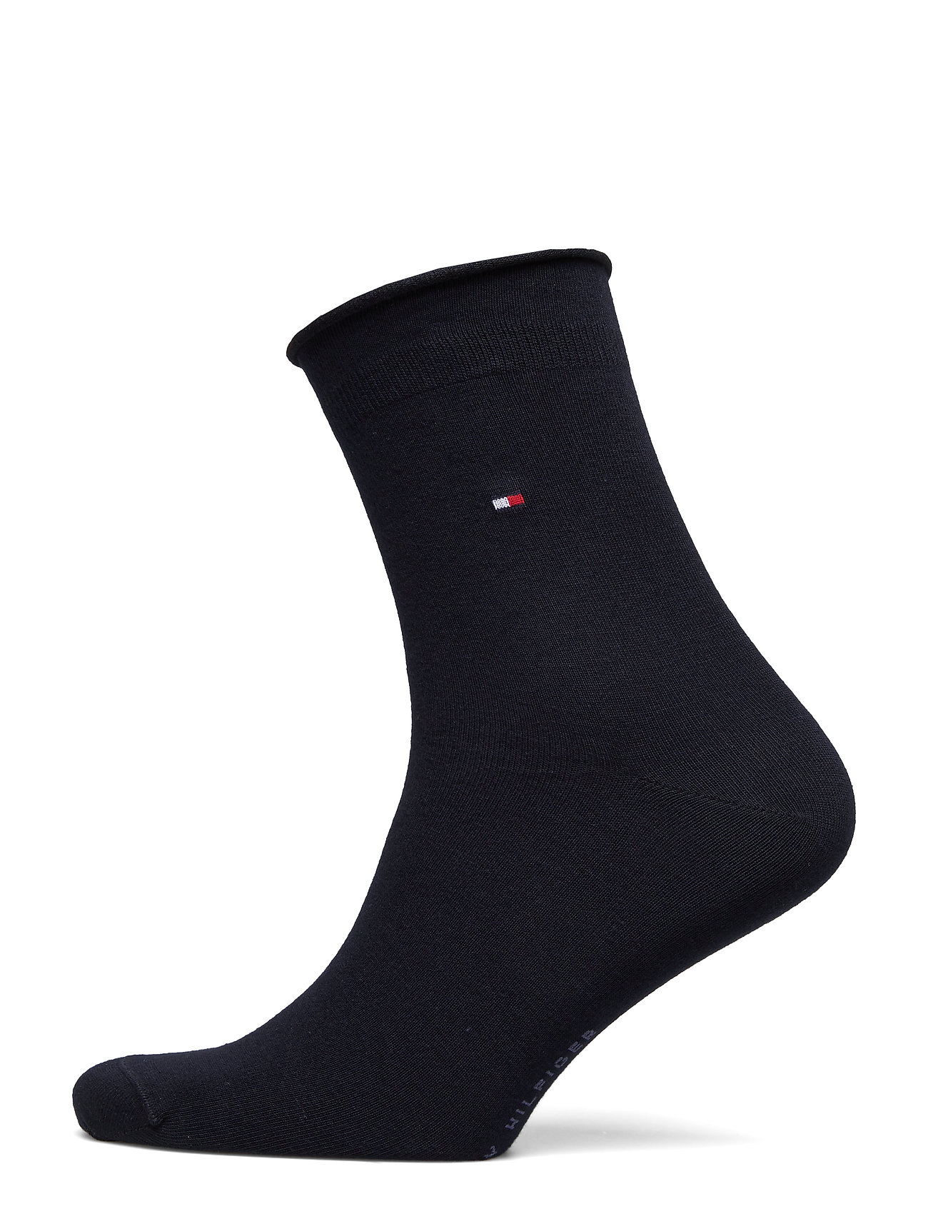 Th Women 98% Cotton Sock 1p Lingerie Socks Regular Socks Musta Tommy Hilfiger