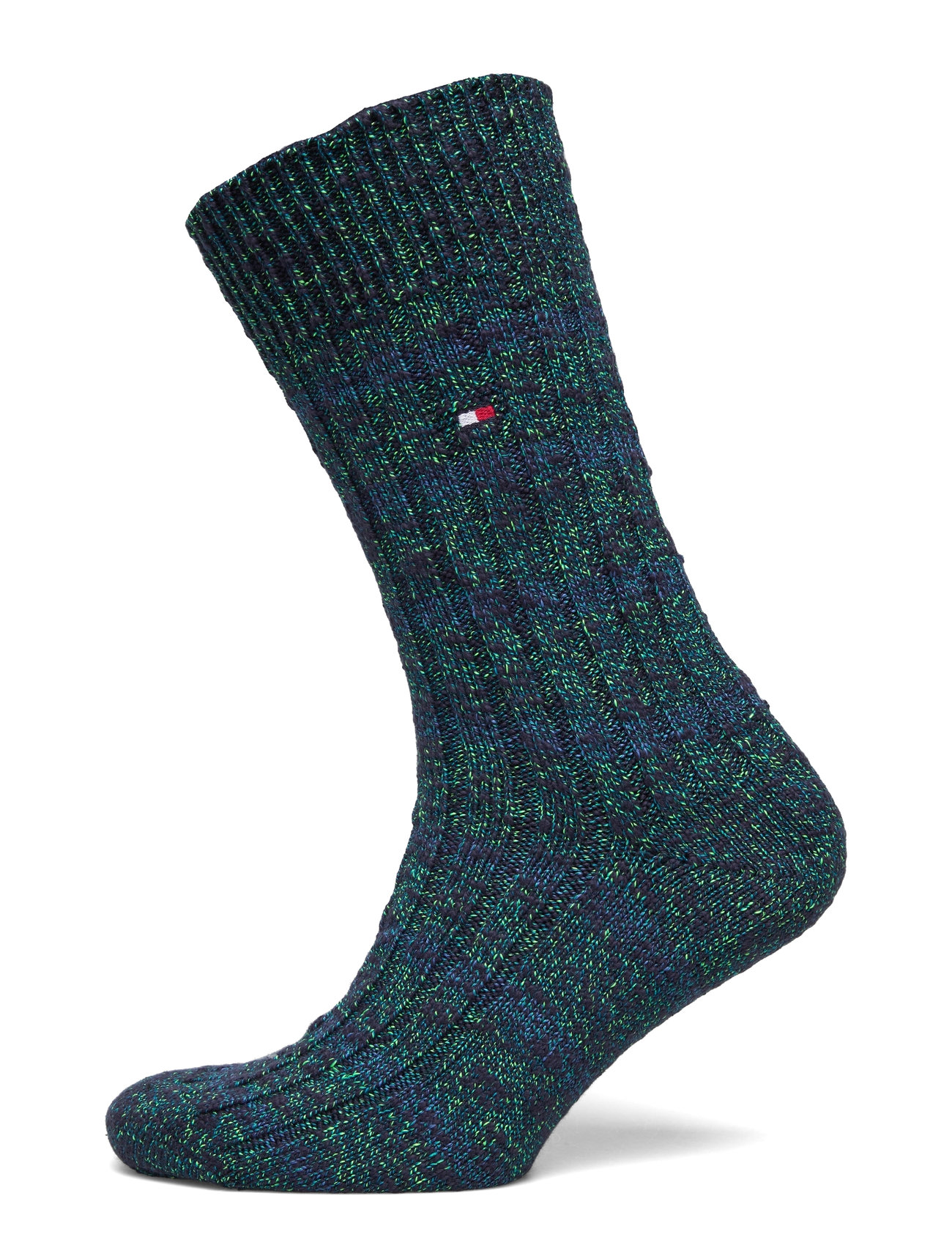 Th Men Sock 1P Special Mouline Stripe Green Tommy Hilfiger