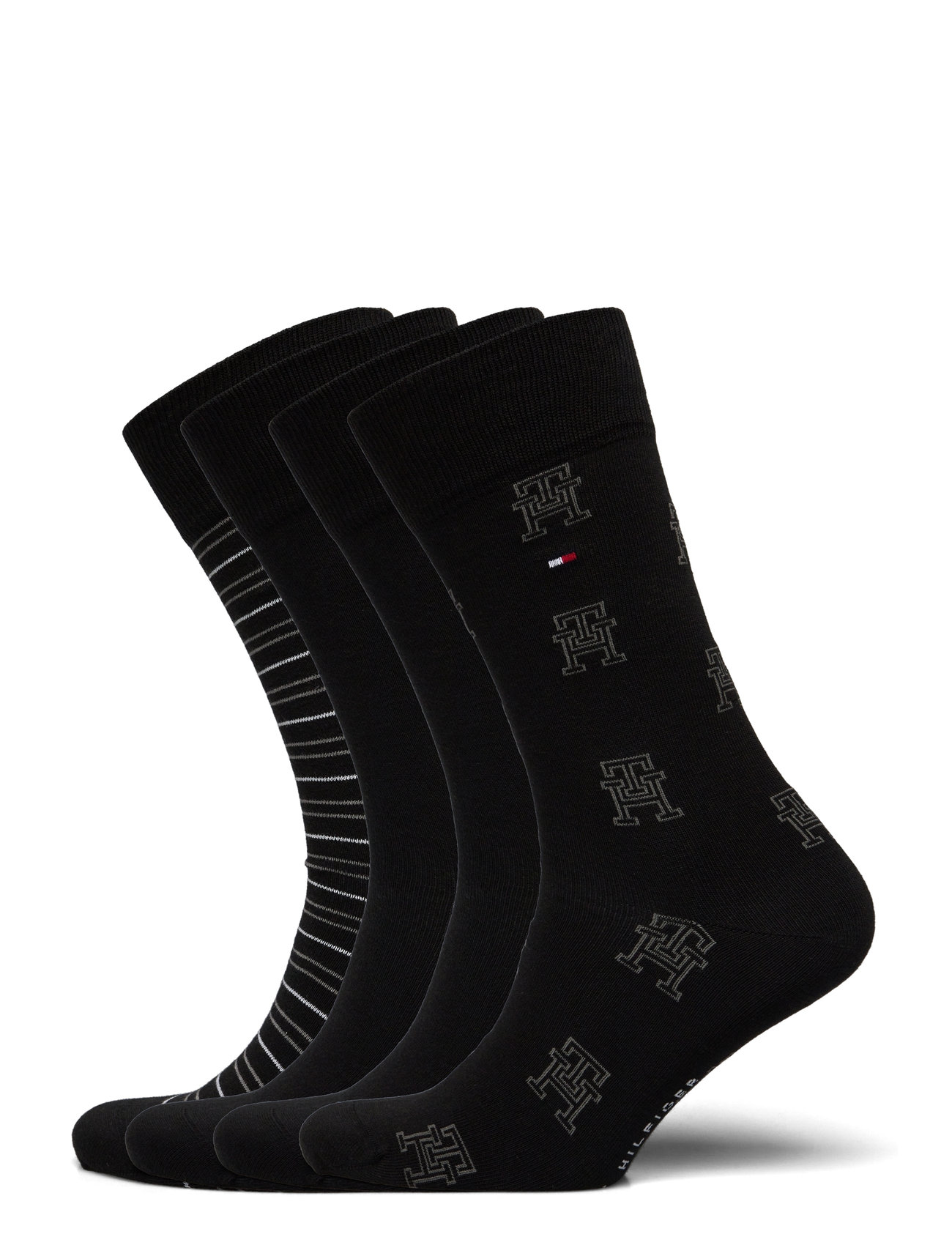 Th Men Sock 4P Giftbox Underwear Socks Regular Socks Black Tommy Hilfiger
