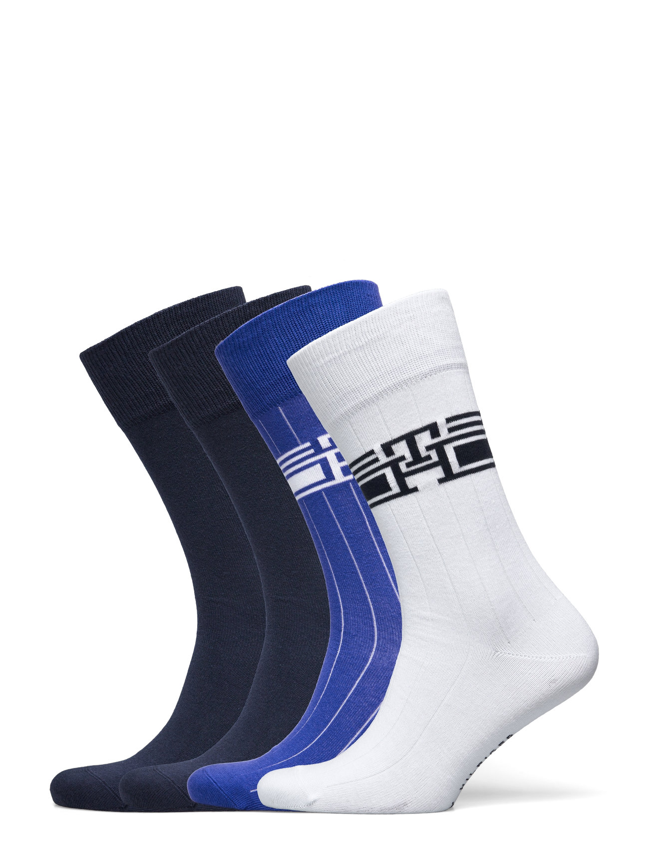 Th Men Sock 4P Monogram Stripe Ecom Underwear Socks Regular Socks Multi/patterned Tommy Hilfiger