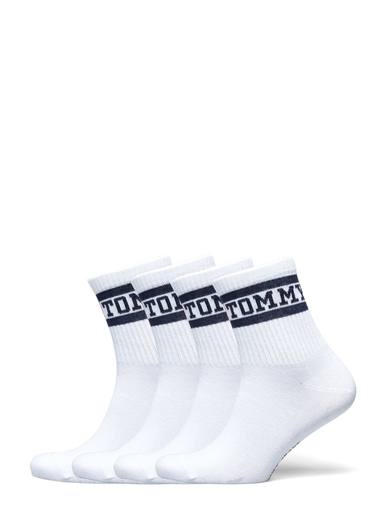 Th Uni Tj Short Sock 4P Ecom Underwear Socks Regular Socks White Tommy Hilfiger