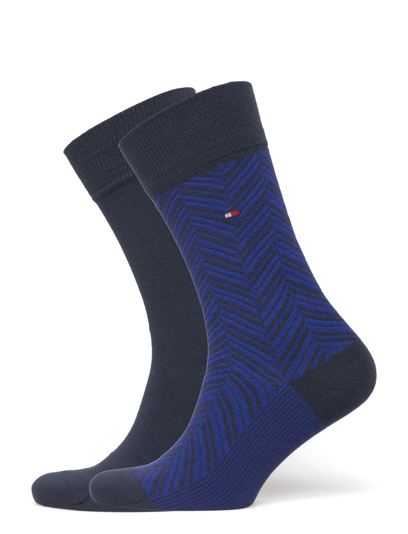 Tommy Hilfiger Th Men Sock 2P Irregular Herringb, 39-42, Navy, Sokker > Almindelige Sokker, Herre