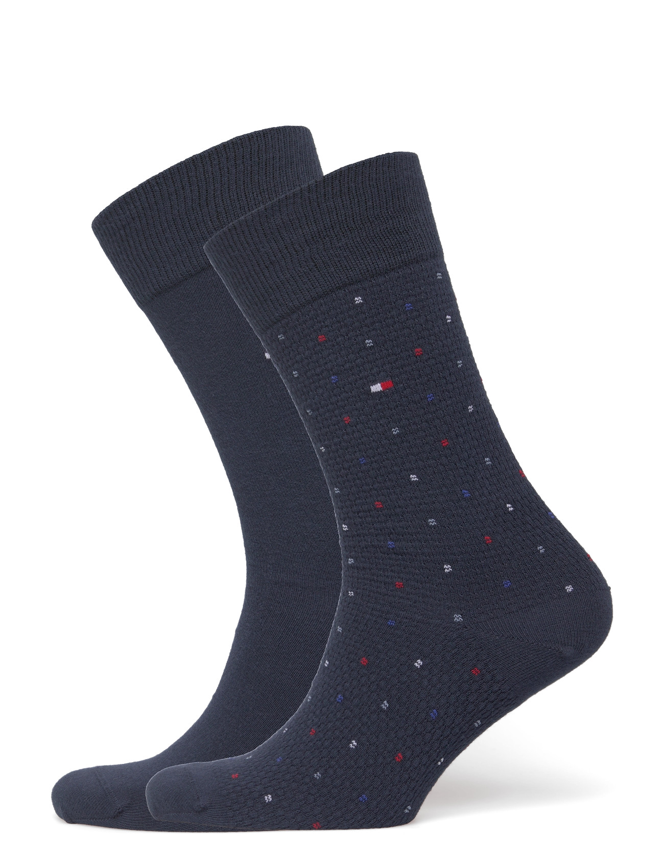 TOMMY HILFIGER Th Herren Socke 2P Structure Dot Navy - 39-42 - Herren
