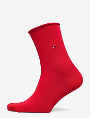 TH WOMEN 98% COTTON  SOCK 1P - TOMMY RED