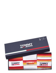 Tommy Hilfiger - TH UNI TJ SOCK 3P GIFTBOX STRIPE - almindelige strømper - white - 1