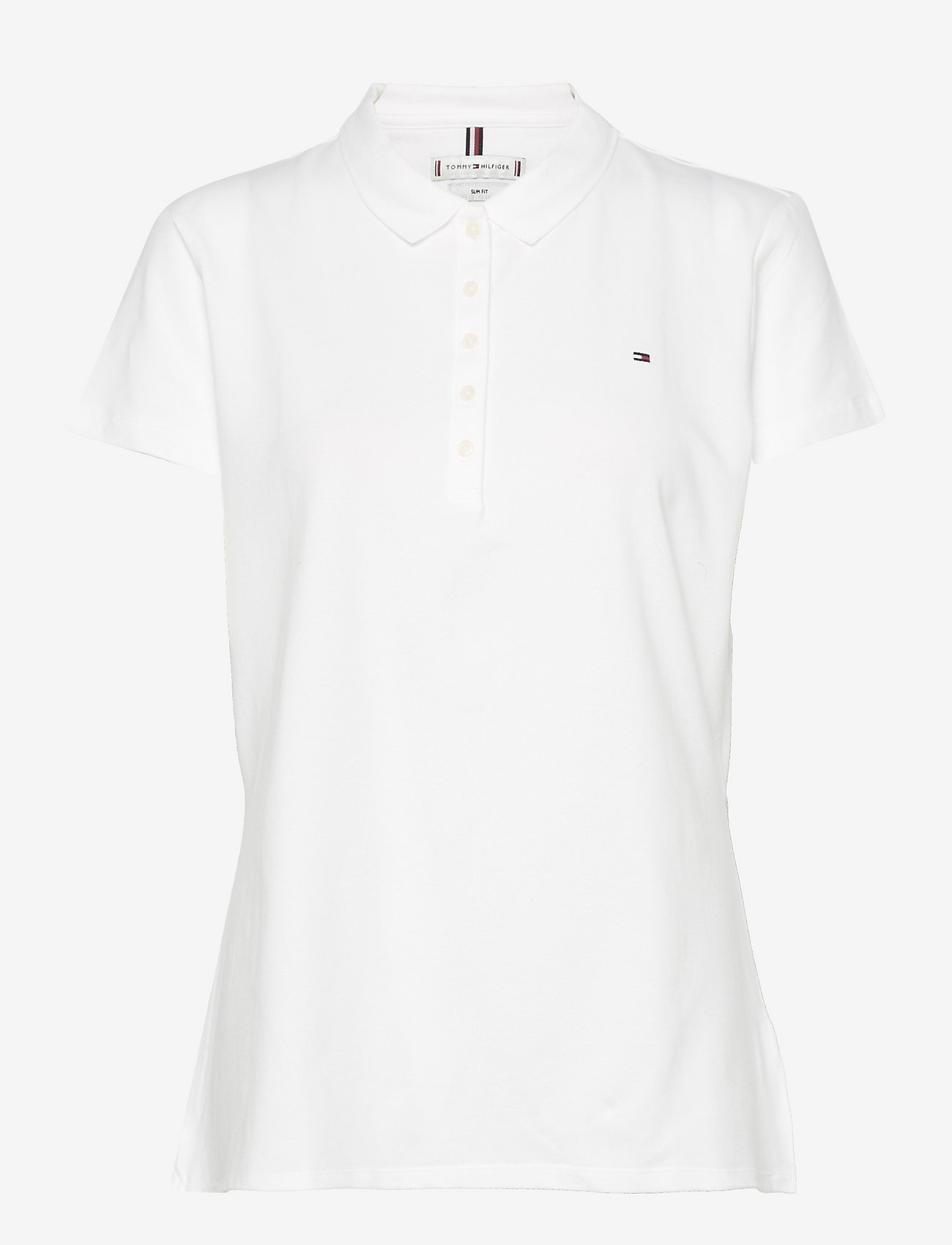Tommy Sport - HERITAGE SHORT SLEEVE SLIM POLO - poloer - classic white - 0