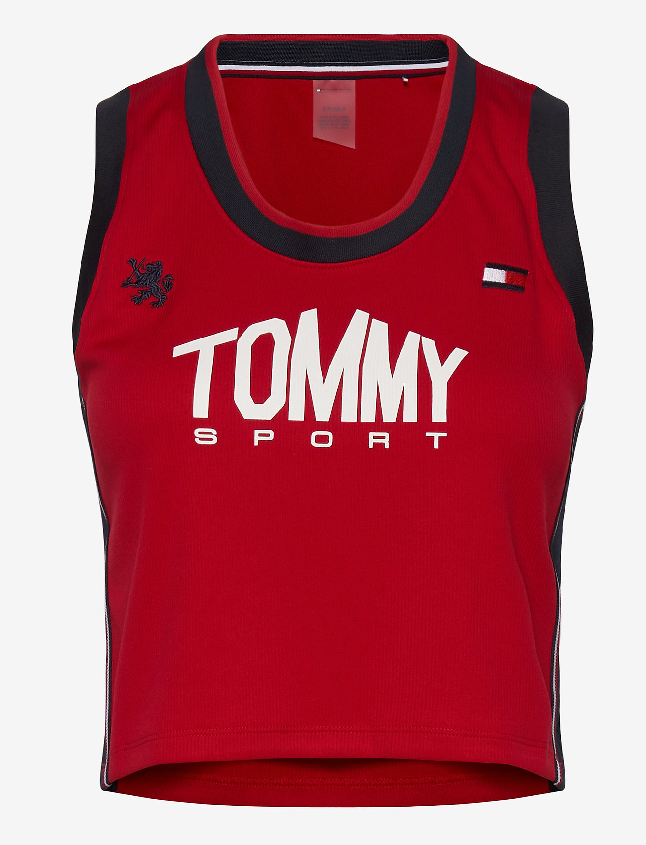 Crop Tommy Tank Top (Primary Red) (22 