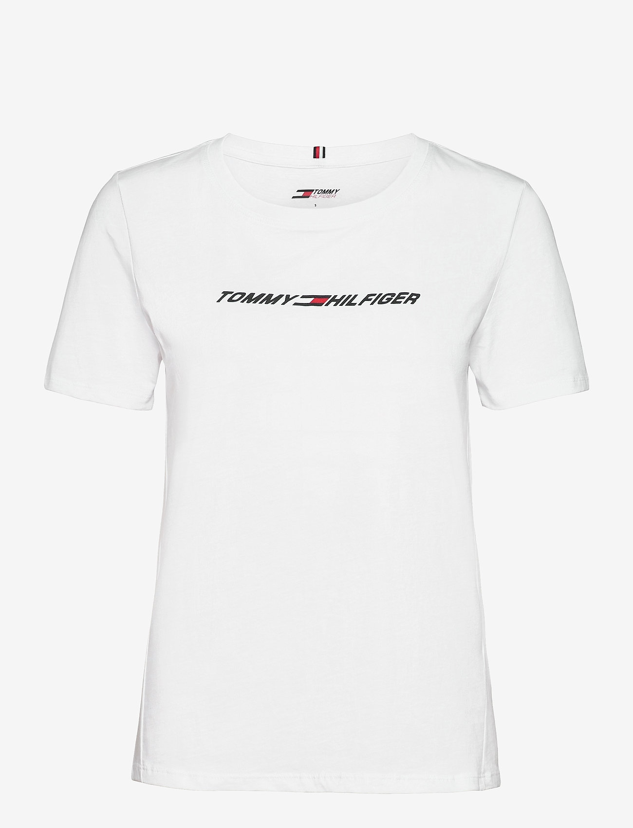 Tommy Sport - REGULAR C-NK GRAPHIC TEE SS - t-shirts - th optic white - 0