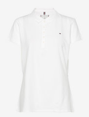 Tommy Sport - HERITAGE SHORT SLEEVE SLIM POLO - poloer - classic white - 0