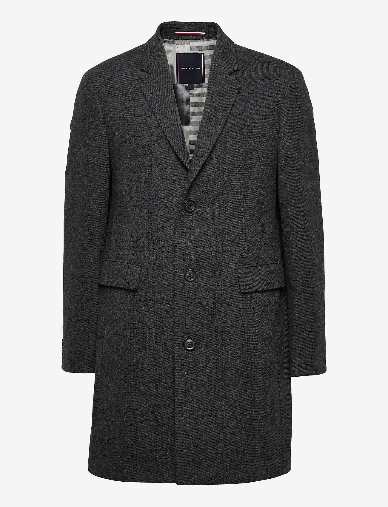 Tommy Hilfiger Tailored - WOOL MIX CHECK COAT - winter coats - grey check - 0