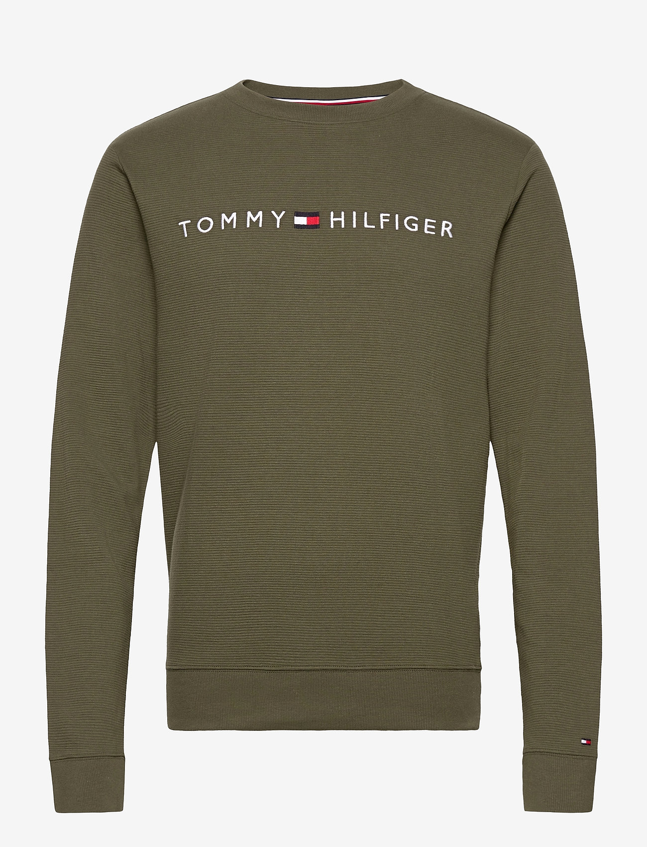 Tommy Hilfiger Mens Long Sleeve Hoodie Ribbed Shirt