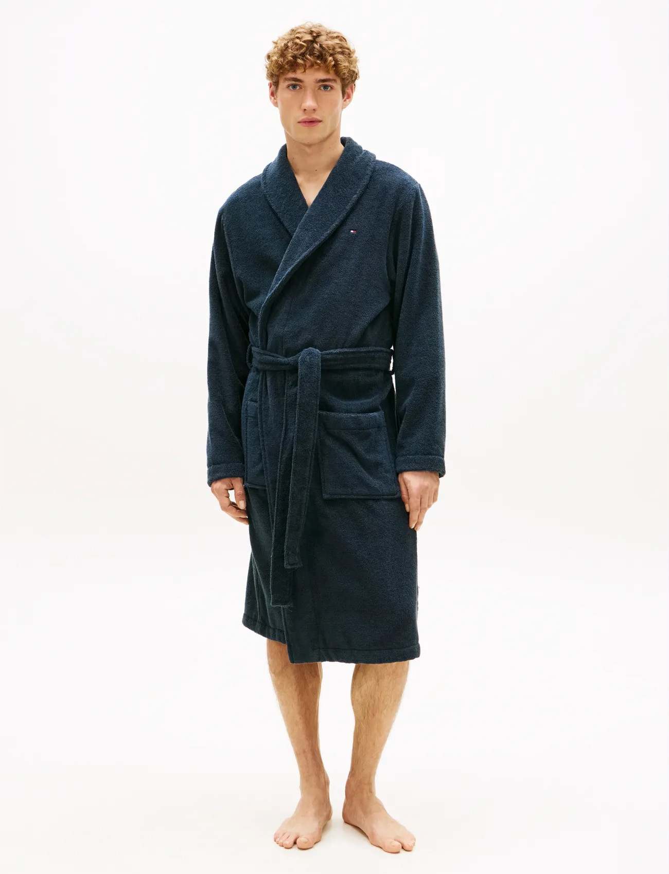 Tommy Hilfiger Bathrobe, S, Blue, Nat- Og Loungewear > Morgenkåber, Herre
