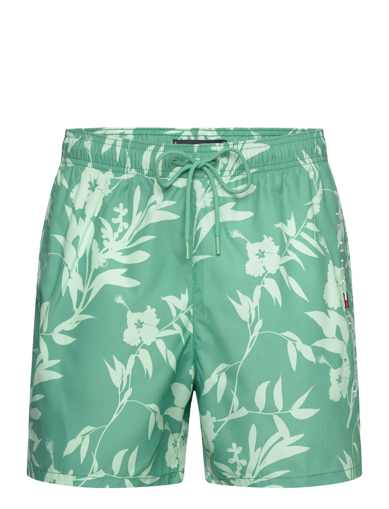 Medium Drawstring Print Badeshorts Green Tommy Hilfiger