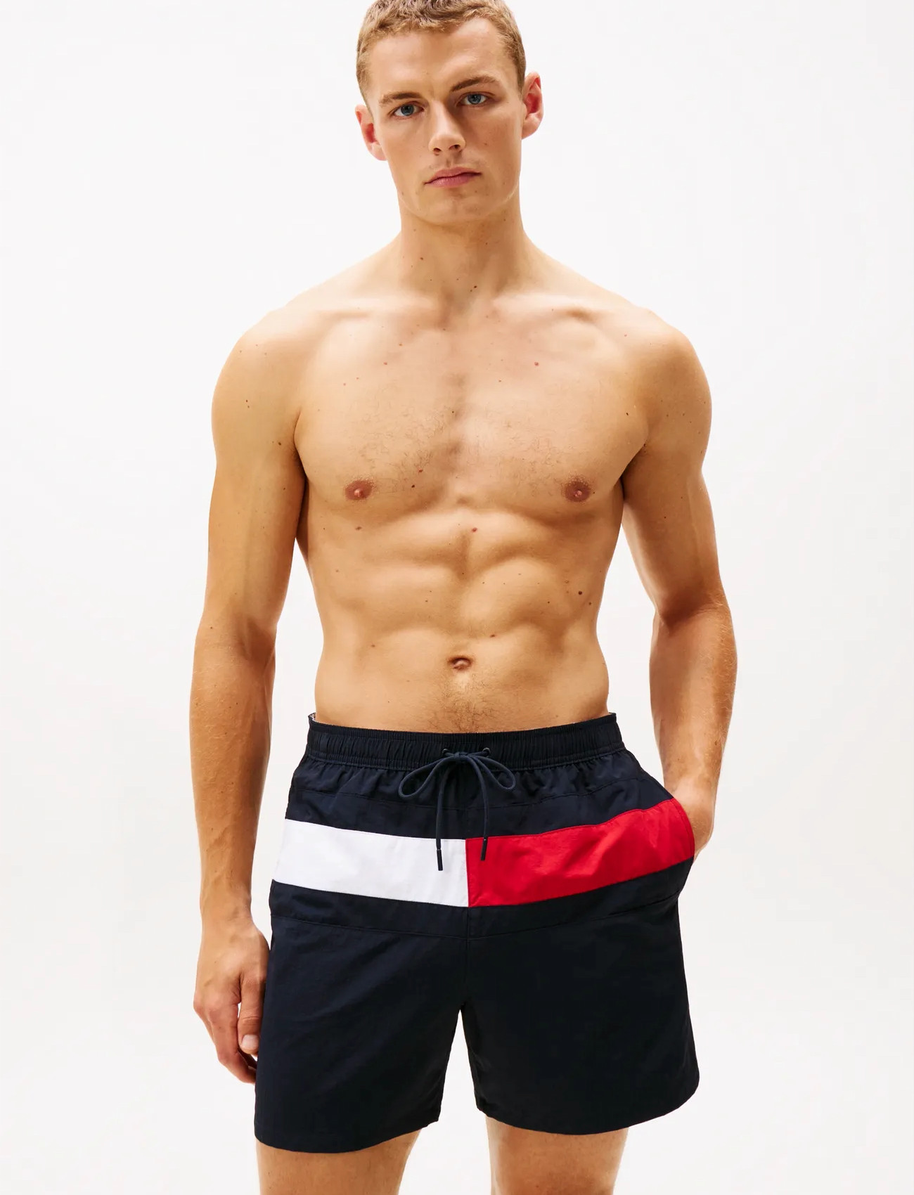 Tommy Hilfiger Medium Drawstring, XL, Navy, Badetøj > Shorts, Herre