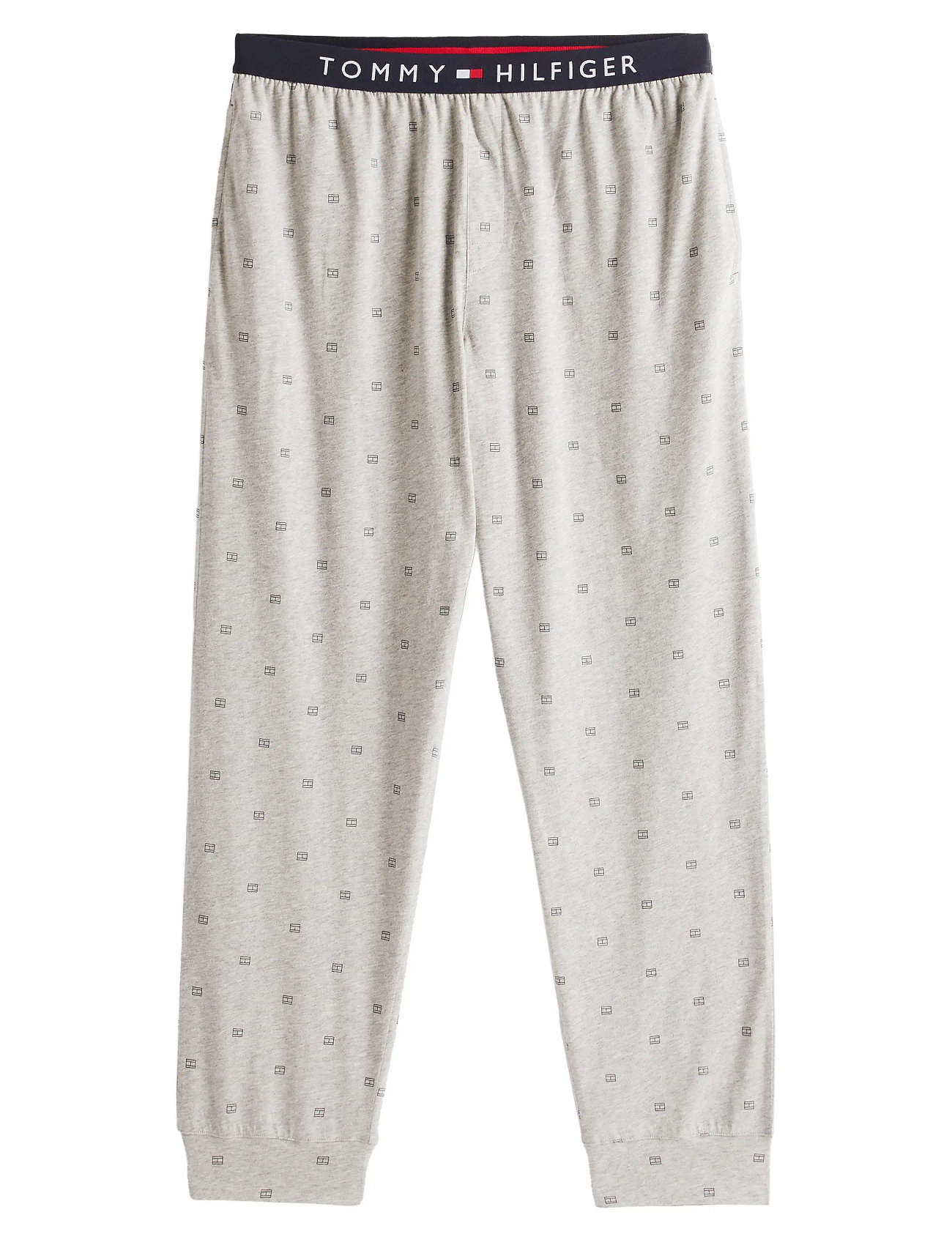 Jersey Pj Pant Cuffed Print Joggebukser Grey Tommy Hilfiger