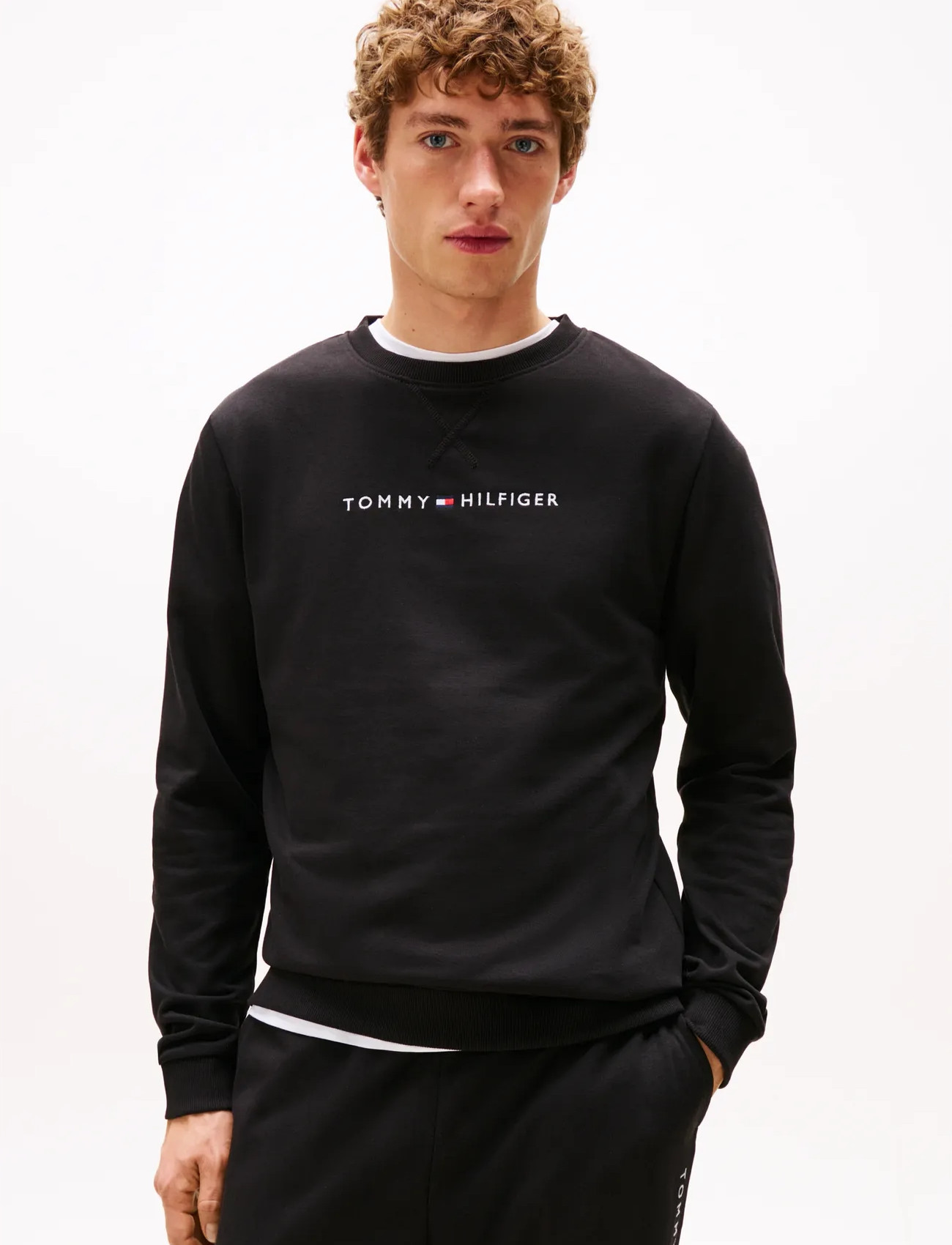 Tommy Hilfiger Track Top, L, Black, Sweatshirts & Hættetrøjer > Sweatshirts, Herre