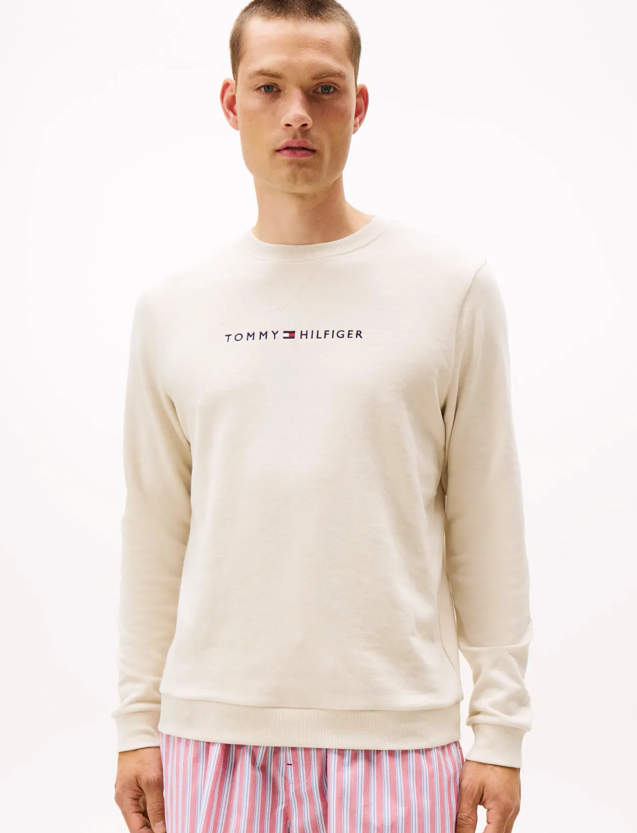 Tommy Hilfiger Track Top, L, Cream, Sweatshirts & Hættetrøjer > Sweatshirts, Herre