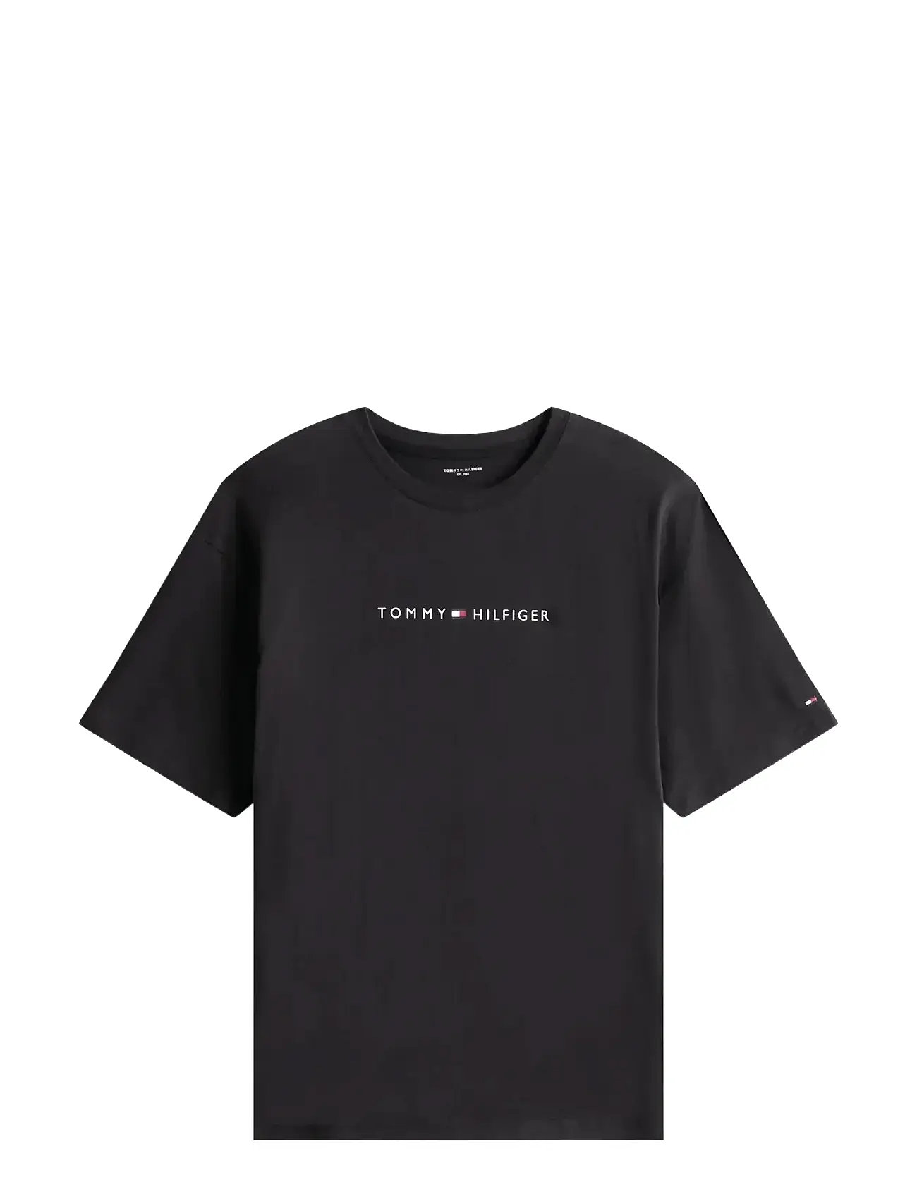 TOMMY HILFIGER Ss Tee Cont. Logo Schwarz - L - Herren