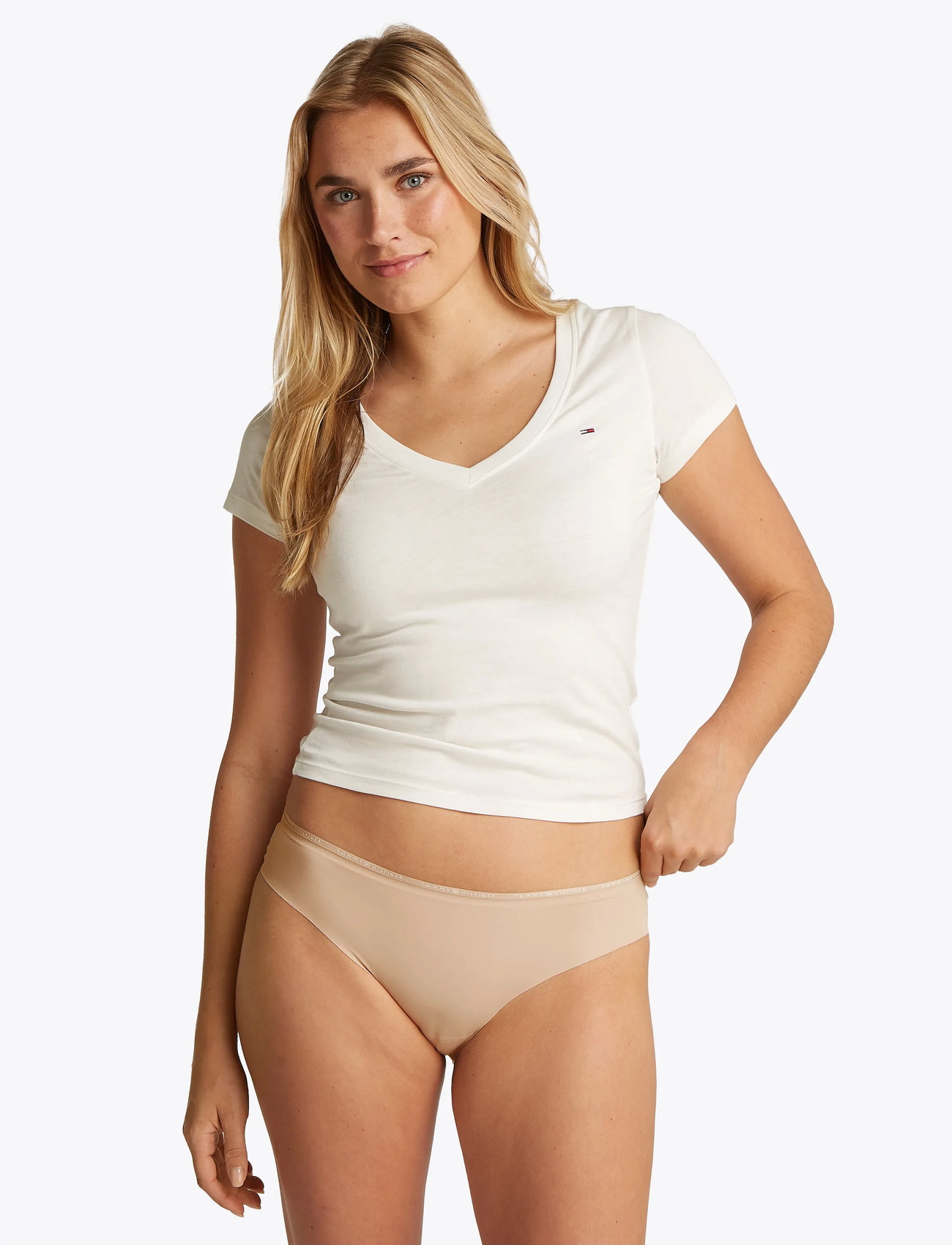 Tommy Hilfiger Bikini, M, Beige, Trusser > G-Streng, Dame