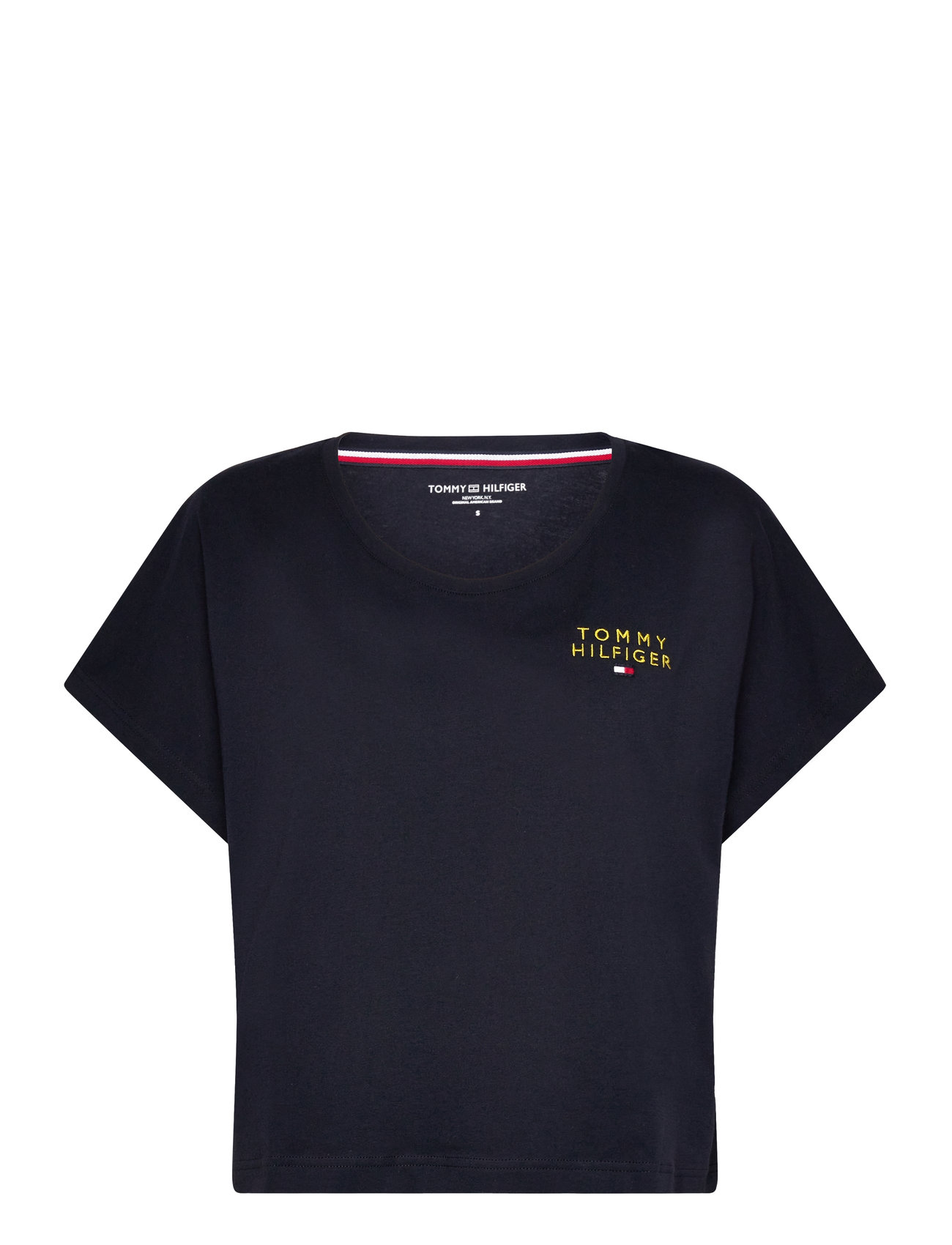 Tommy Hilfiger Ss T-Shirt Gold Embroidery Marinblå