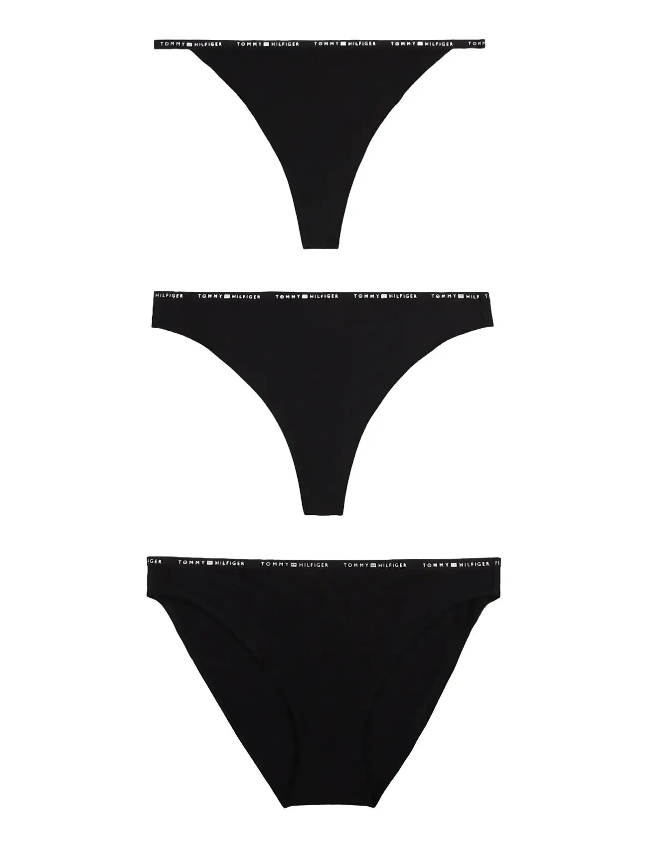 TOMMY HILFIGER 3 Pack Multi Shape Bottom Schwarz - S - Damen