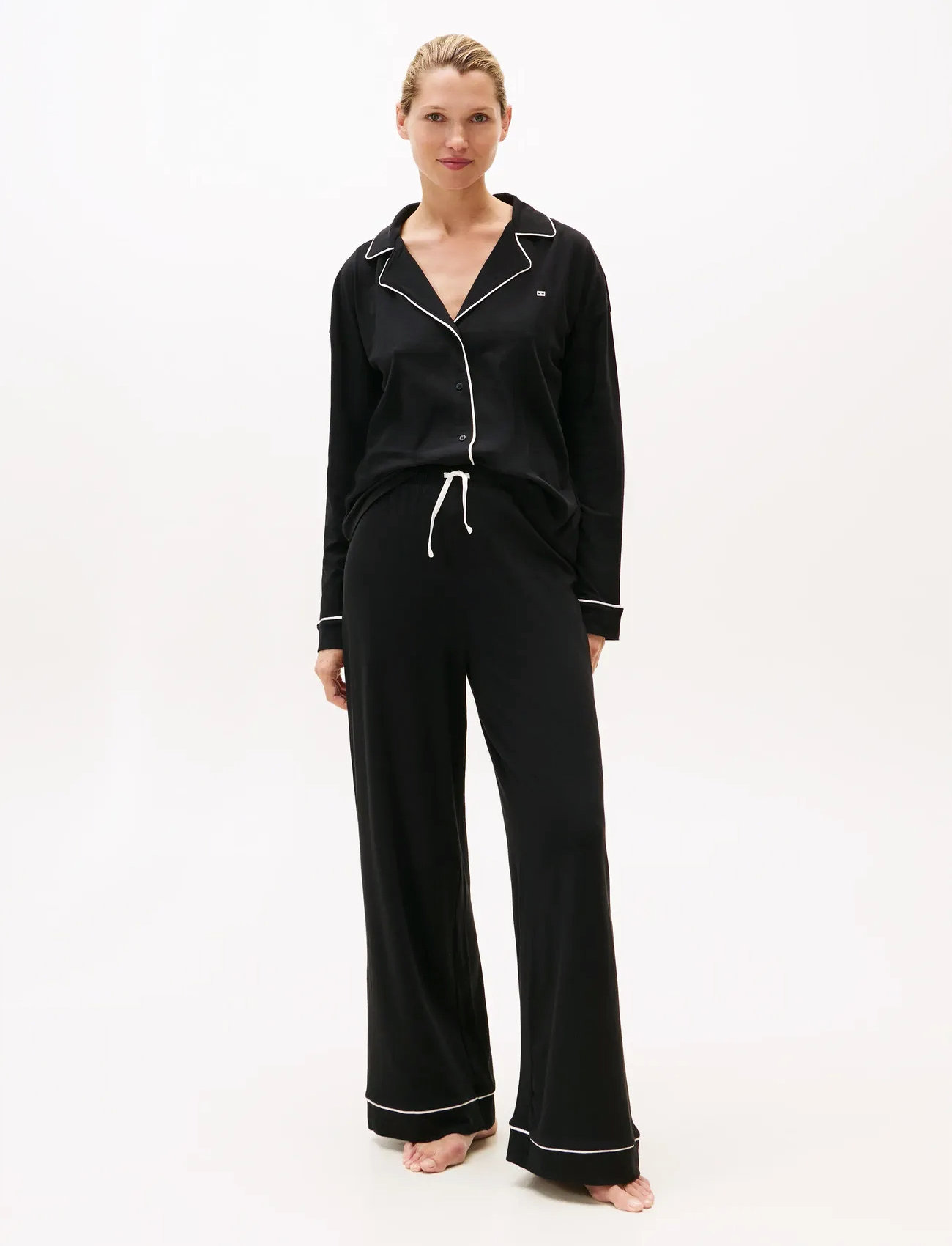 Tommy Hilfiger Ls Shirt Pants Set, XS, Black, Nat- Og Opholdstøj > Pyjamas (set), Dame