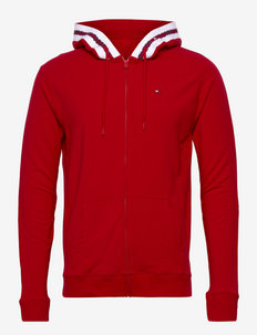 HOODIE LS FZ HWK - hoodies - primary red