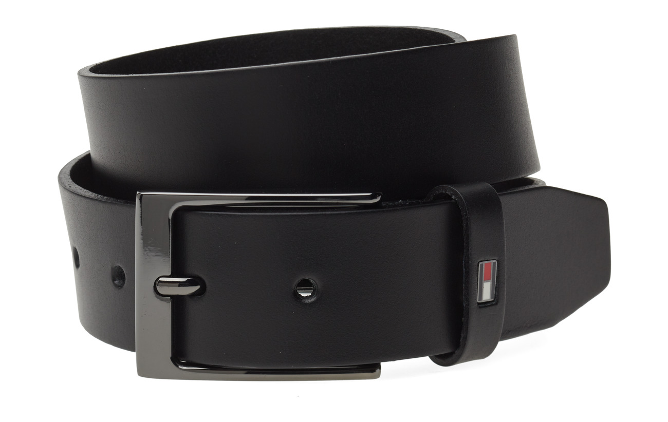 Tommy Hilfiger LAYTON LEATHER BELT - BLACK