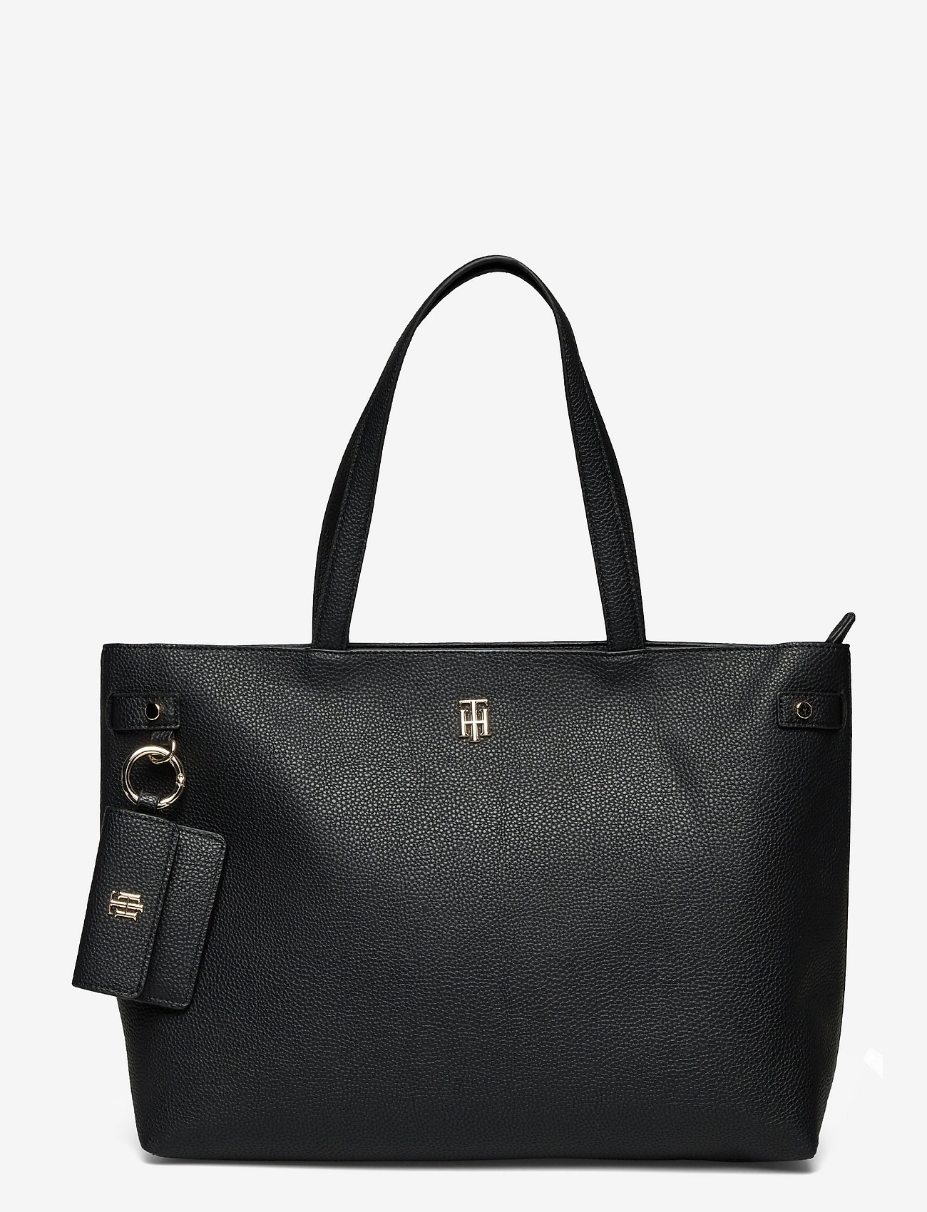Tommy Hilfiger - TH SOFT TOTE - tote bags - black - 0