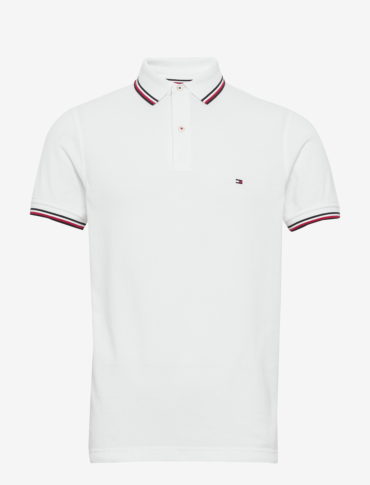 Core Tommy Tipped Slim Polo (White) (79 