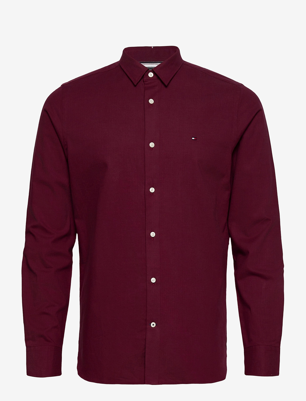 burgundy tommy hilfiger shirt