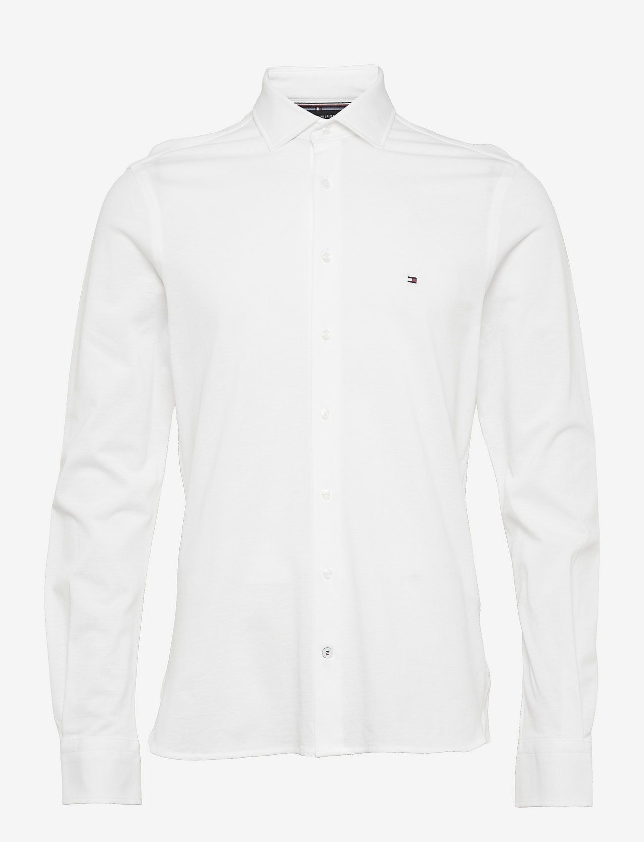 Tommy Hilfiger - SLIM SOLID KNITTED SHIRT - custom color white - 0