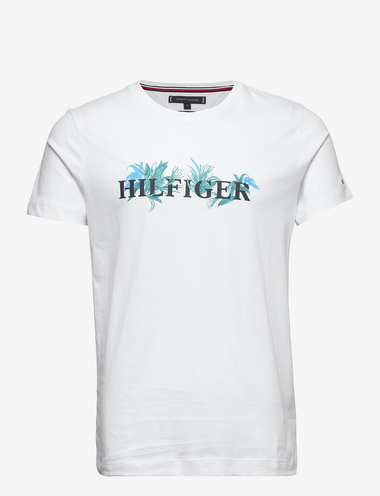 Tommy Hilfiger - PALM FLORAL TEE - short-sleeved t-shirts - white - 0