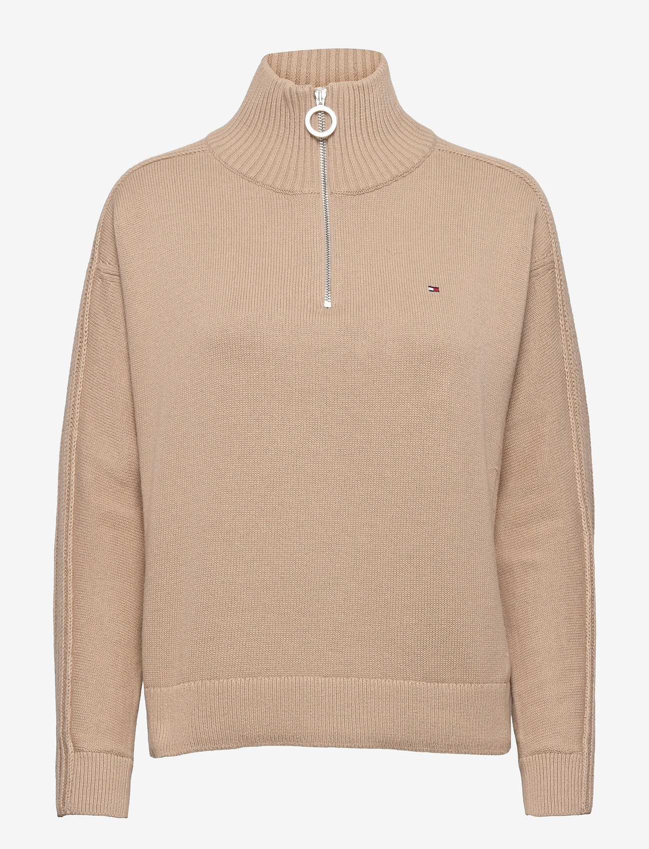 tommy hilfiger zip up high neck sweater