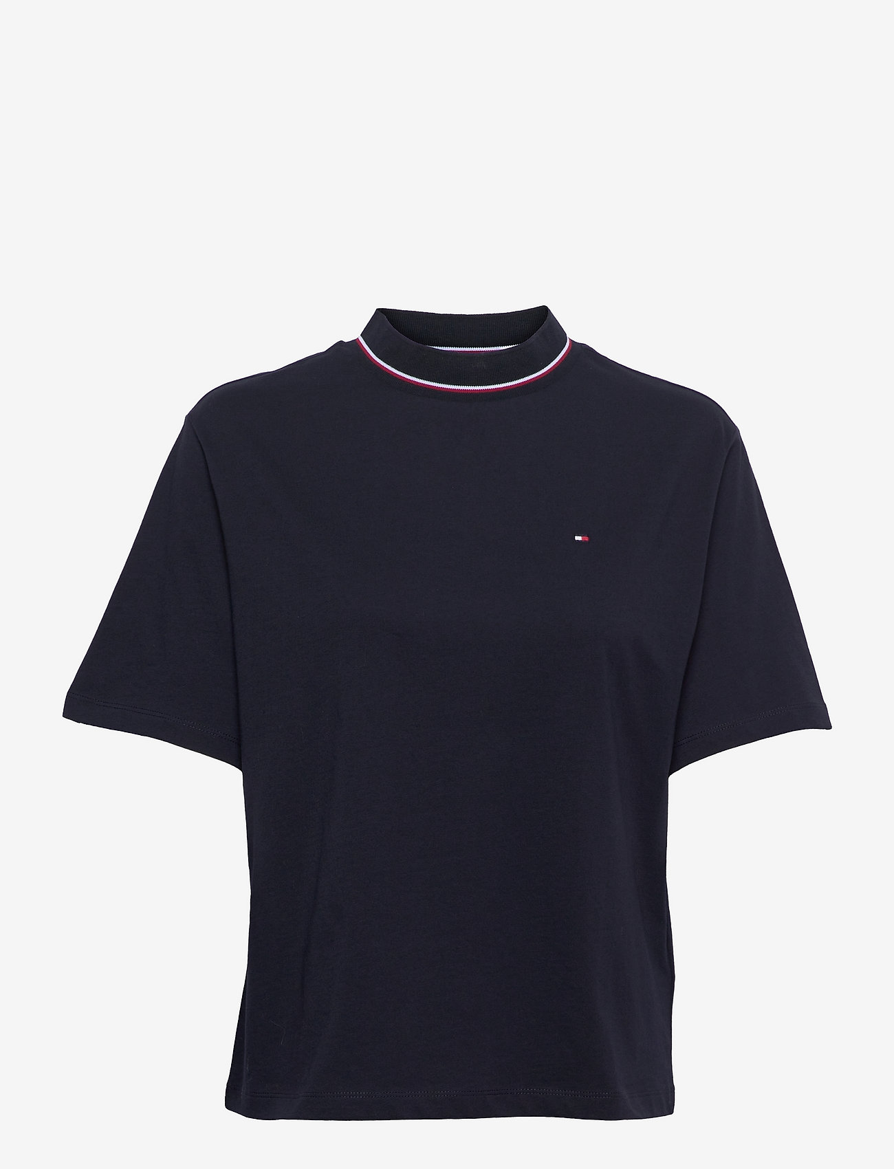 Tommy Hilfiger Relaxed Gbl Stp Mock-nk Tee Ss - T-shirts | Boozt.com